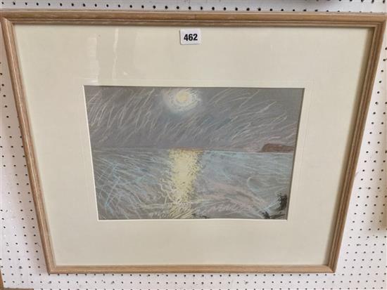 Jean Esme Oregon Cooke RA (1927-2008) Sun over the sea, 10 x 14.5in.